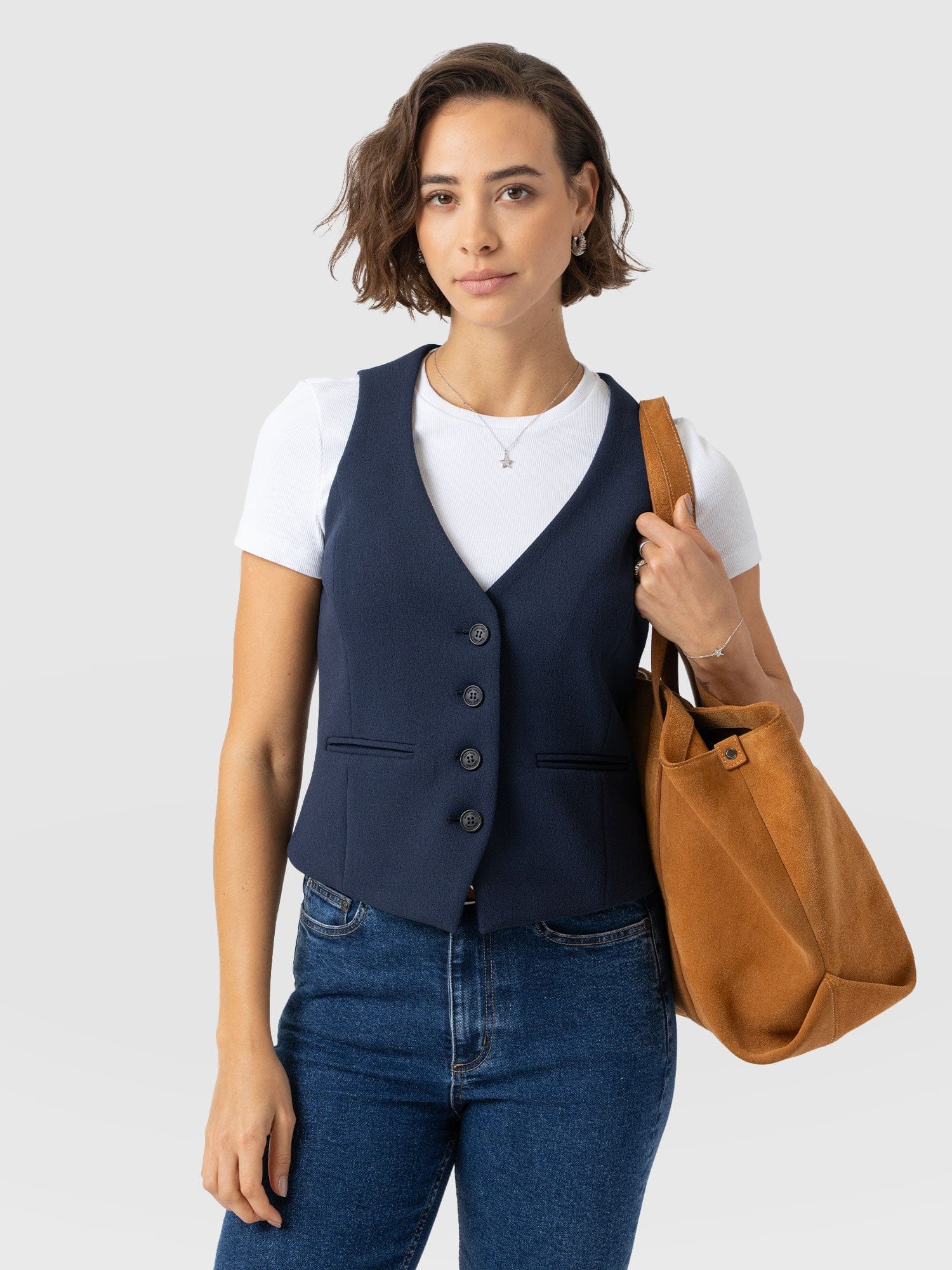 Astrid Waistcoat - Navy
